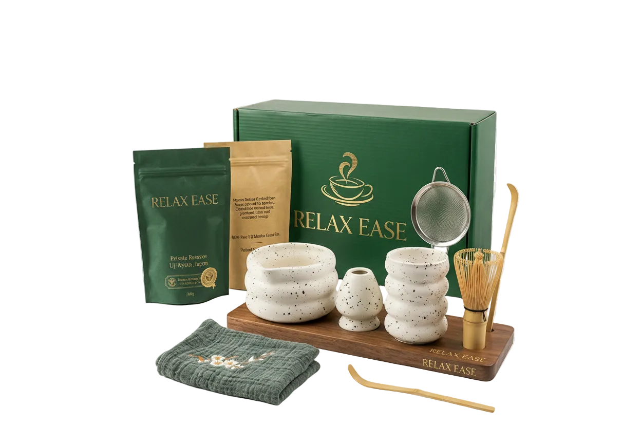 The RELAX EASE Master Barista Crafted Uji Matcha Kit